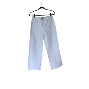 Lands' End White Straight Leg Pants